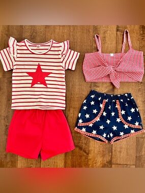 Little Toddler Girls Adorable Boutique Outfit Sets Bundle Size 4T 5T